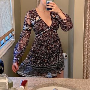 Free People Black Comb Dress